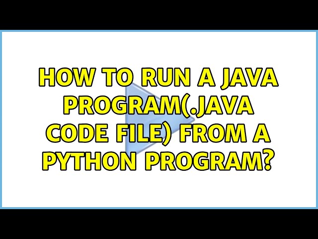 How to run a java program(.java code file) from a python program?