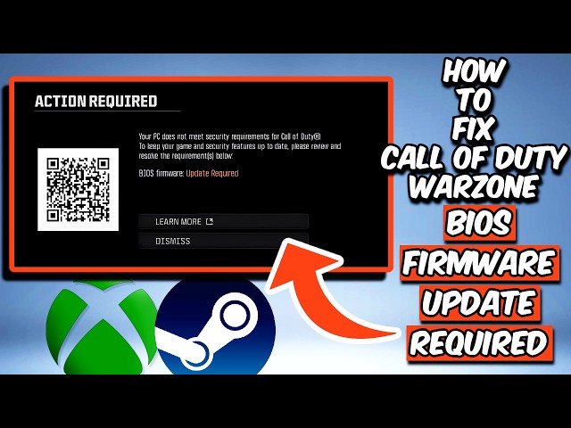 How To Fix Call of Duty Warzone Bios Firmware Update  Required