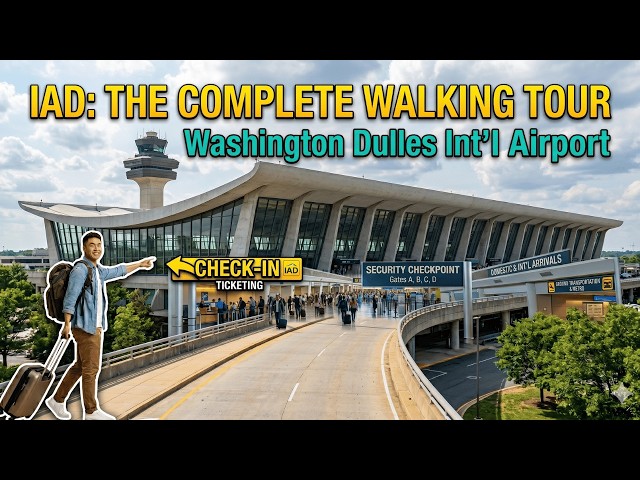 Washington Dulles Airport (IAD) Full Walking Tour 2026 | Main Terminal, Security & Arrivals