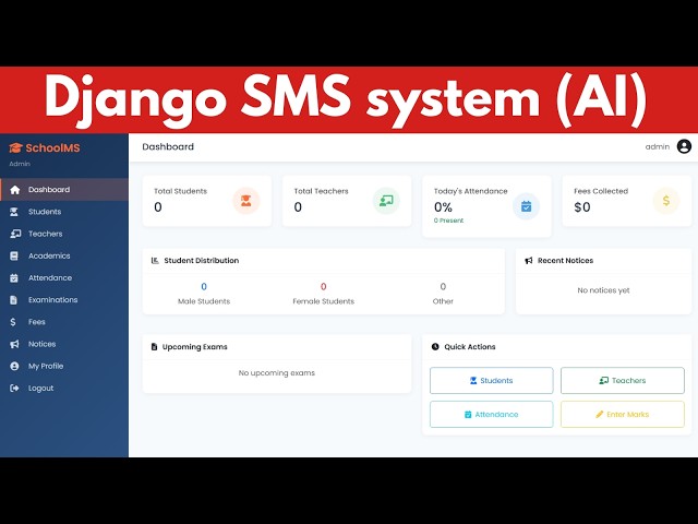 I Built a Django School Management System Using AI 🤯 (No Coding Needed!)