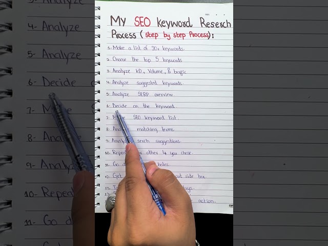 My SEO Keyword Research Process