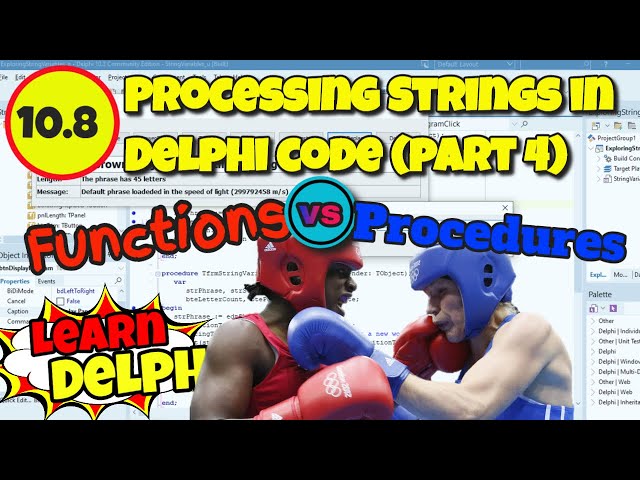 Delphi Programming | Unit 10.8 | Exploring Strings | Insert Procedure | Functions vs Procedures