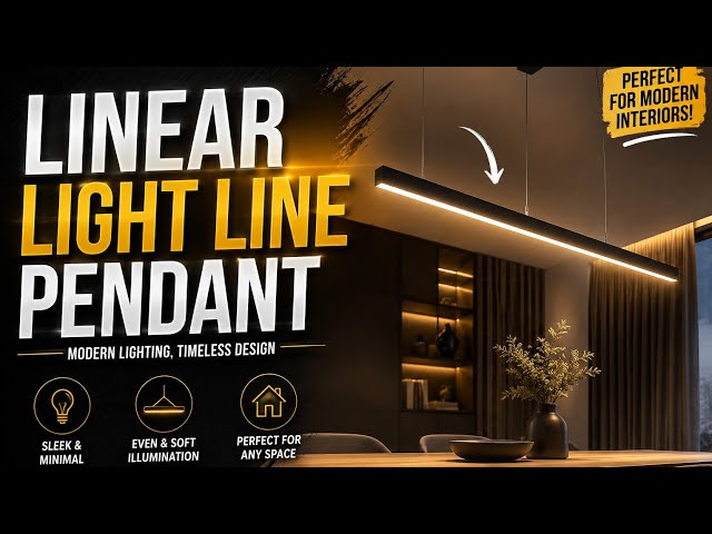 THIS LIGHT CHANGES EVERYTHING!  Linear Pendant Light Installation | Modern Ceiling Lighting Design
