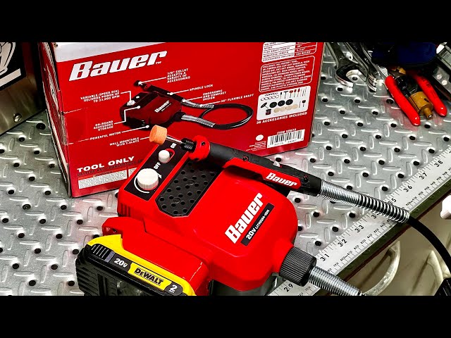 NEW - BAUER 20V Cordless Variable-Speed Rotary Tool with Flexible Shaft - Tool Only - Item 58672