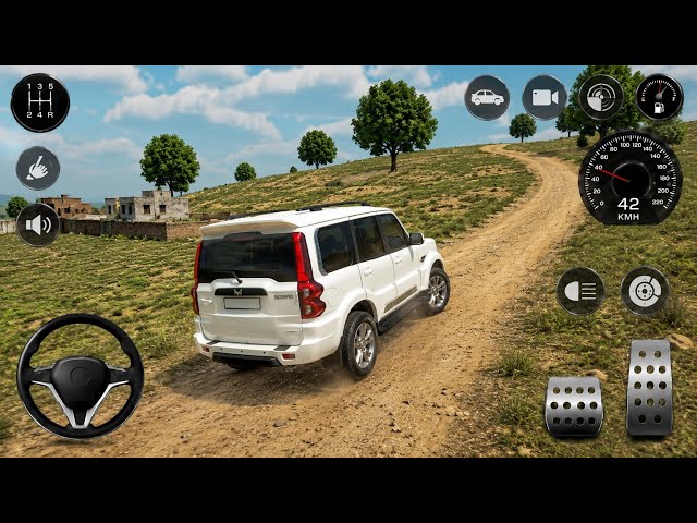 New Car Simulator 2026 - Gadi Wala Game - White Scorpio - Android iOS Gameplay 