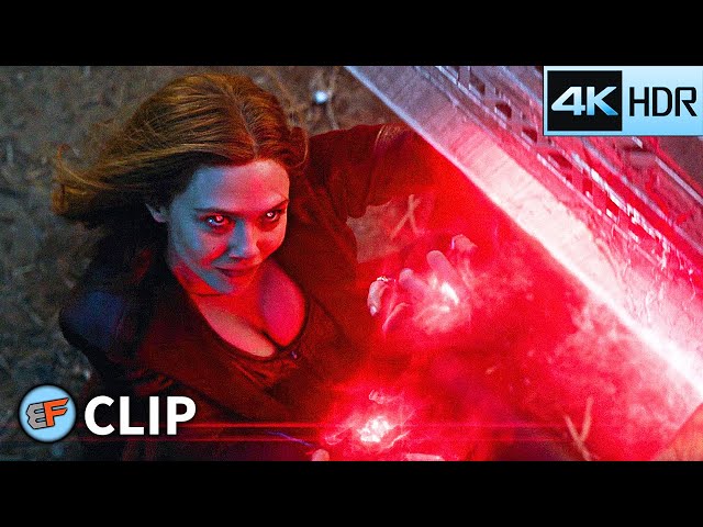 Wanda Maximoff vs Thanos - Battle of Earth Part 2 | Avengers Endgame (2019) IMAX 4K HDR Movie Clip