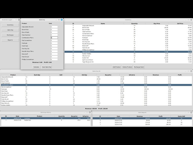 I Made An Old School Simple Business Logger App | Python + Tkinter + SQLite