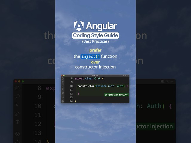 Angular DI: New Recommendation for inject() #angular