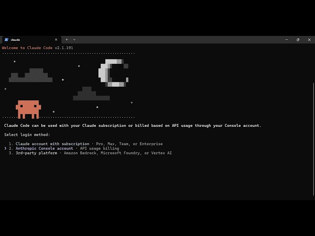 Claude on terminal
