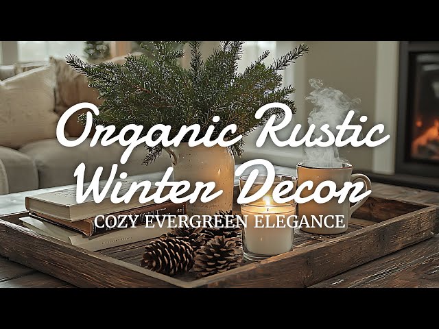 🌿❄️ Organic Rustic Farmhouse Winter Decor Ideas: Evergreen Elegance