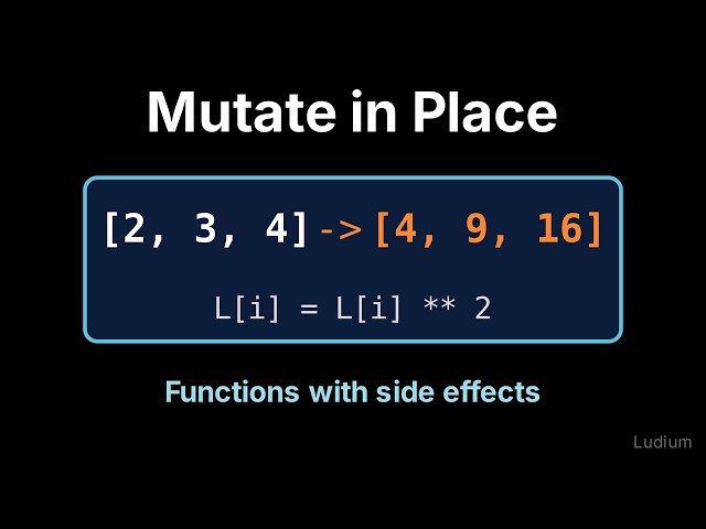Introduction to CS | 10.6: Writing Functions That Mutate a List In Place