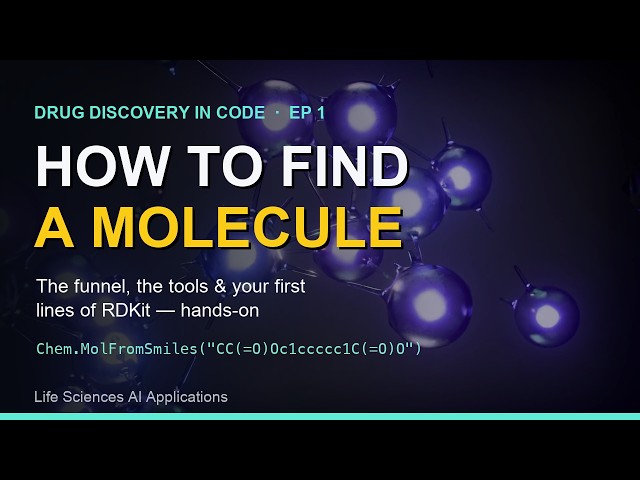 Drug Discovery in Code · Ep 1: How to Find a Molecule (Python + RDKit)