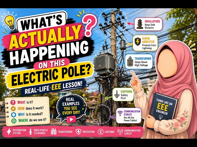 “What’s Actually Happening on This Electric Pole? | Electrical Engineering Explained”