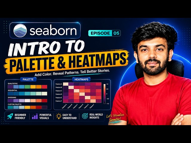 Heatmap plots and Palette | Ep-5 Seaborn | Python for AI DS | code io - Tamil