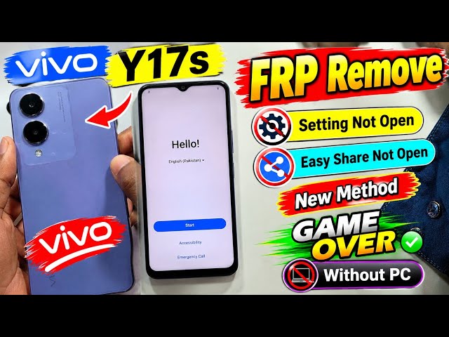 Vivo Y17s Frp Remove | Vivo Y17s Frp Unlock Without PC | Vivo Y17s Google Account Remove Android 15 