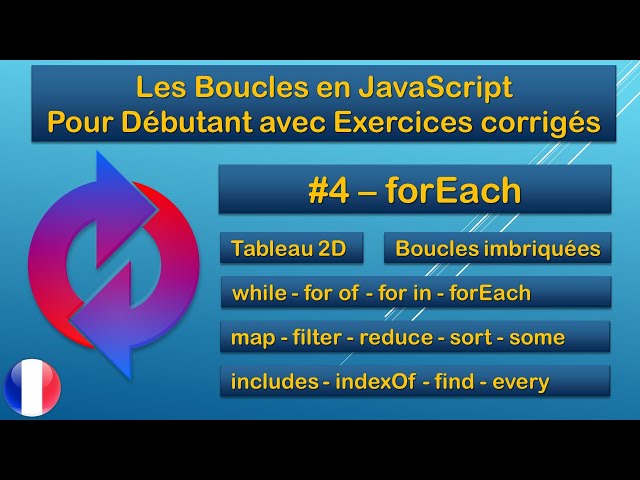 #4 - La Boucle forEach - Les Boucles JavaScript pour débutants - Avec Exercices corrigés - 2022 - FR
