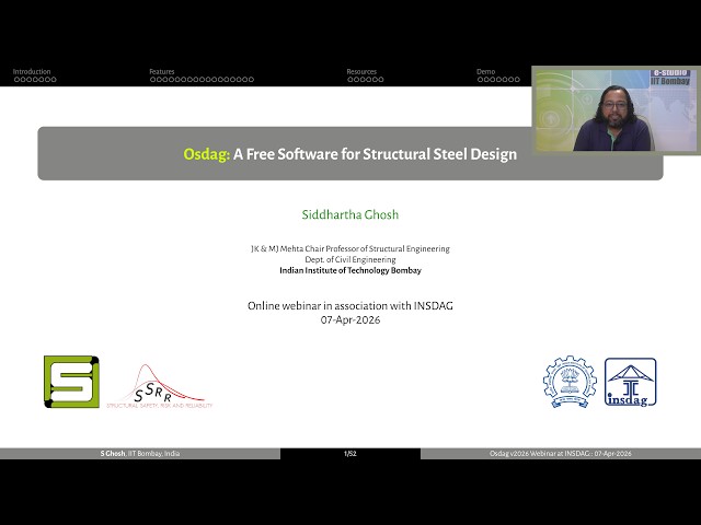 INSDAG Webinar On Osdag: A Free Software For Structural Steel Design