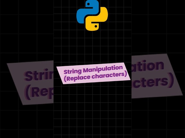 String manipulation | Replace character ( python for beginners) #shorts #ytshorts #strings
