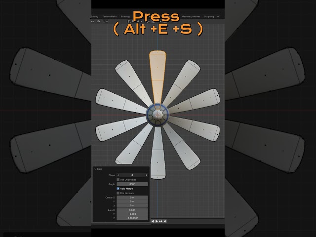 Blender Secret: Circular Array Like a Pro — 60 Seconds! #blender #shorts #diy #propeller #aircrafts