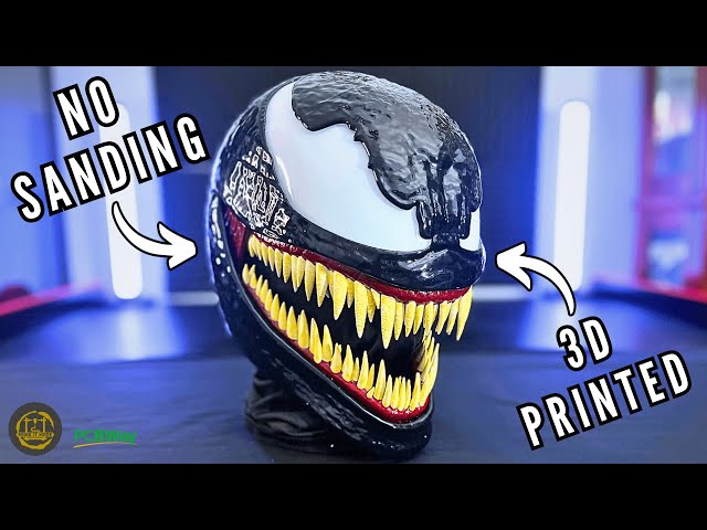 Smooth 3D Prints WITHOUT Sanding – Spider-Man Venom Mask Tutorial