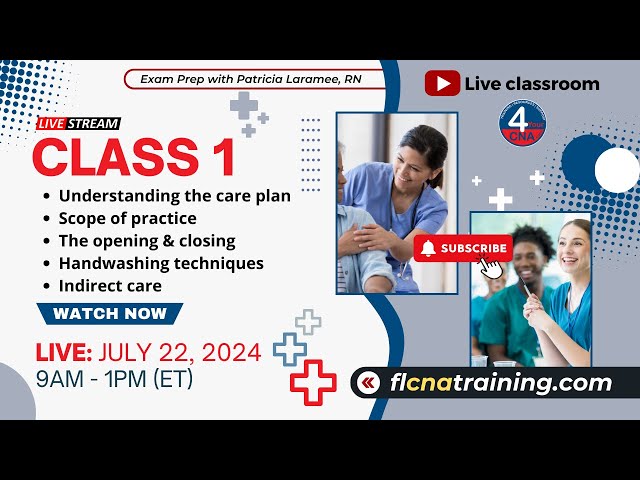CNA Class 1 Livestream: Understanding the Care Plan & Essential CNA Skills: Live Class! 🏥💡
