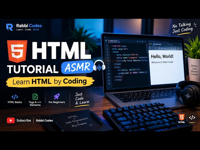 HTML Tutorial ASMR | Learn HTML by Coding