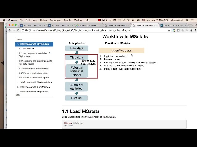 Hands on: MSstats - Normalization and Summarization - Meena Choi - May 2018
