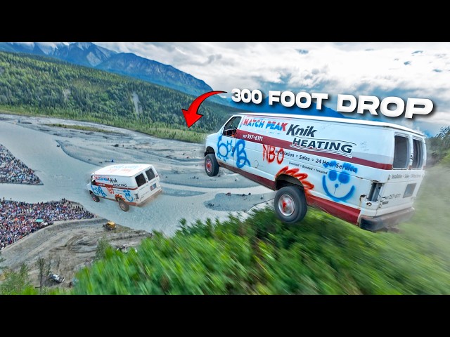 Launching Cars Off the Side of a MOUNTAIN.. 300 Foot Drop! (Alaska Car Launch 2026)