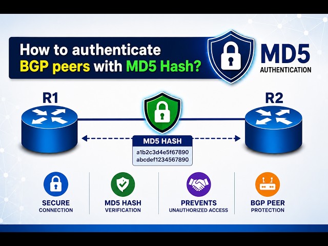 What is MD5 Authentication? | How MD5 Works in BGP | Cisco BGP Authentication #routingandswitching