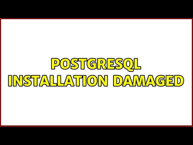 Ubuntu: postgresql installation damaged