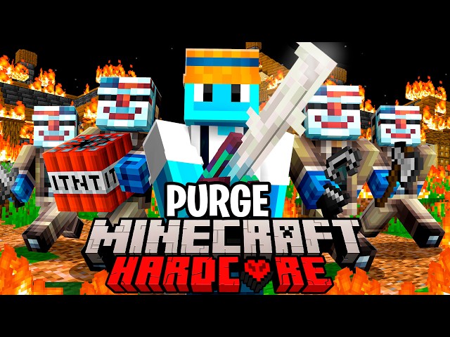 100 Players Simulate an ULTIMATE Purge in Minecraft!