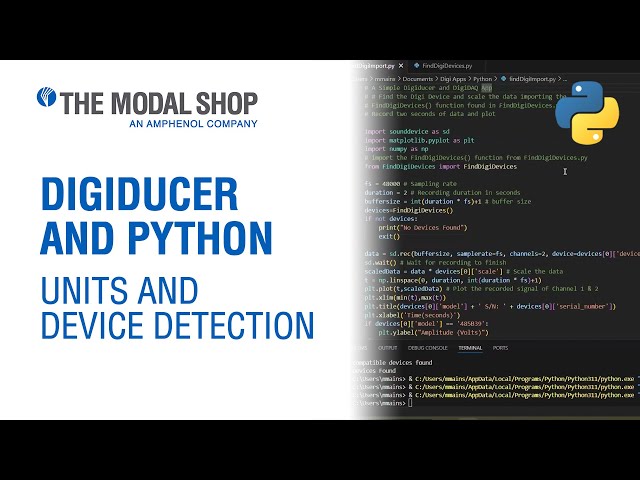 Digiducer and Python – Units and Device Detection