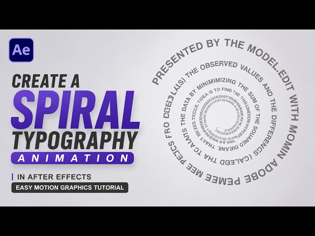 Create a Spiral Typography Animation in After Effects | Easy Motion Graphics Tutorial (2026)