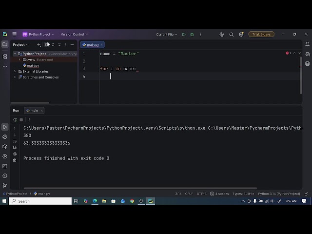 for loop with a List  in Python