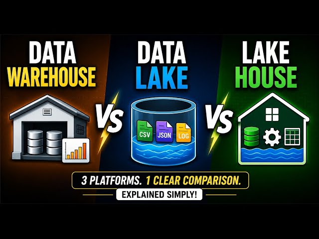 Data Warehouse vs Data Lake vs Lakehouse Explained| Every Data Engineer Must Know| ETL, OLAP vs OLTP