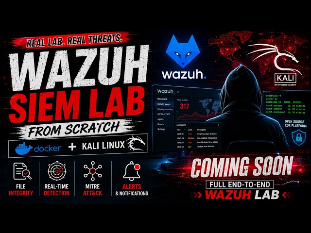 Every Log Hides a Story… 🔥 | Wazuh Threat Detection Lab Coming Soon