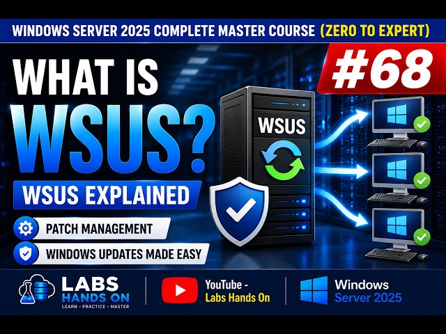 #68 What is WSUS? Windows Server Update Services Explained | Windows Server 2025 | Full Guide