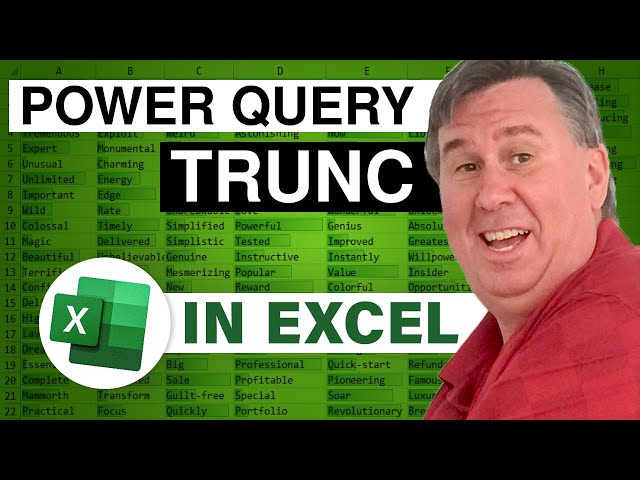 Excel Power Query: How to TRUNC and difference from INT - Episode 2394
