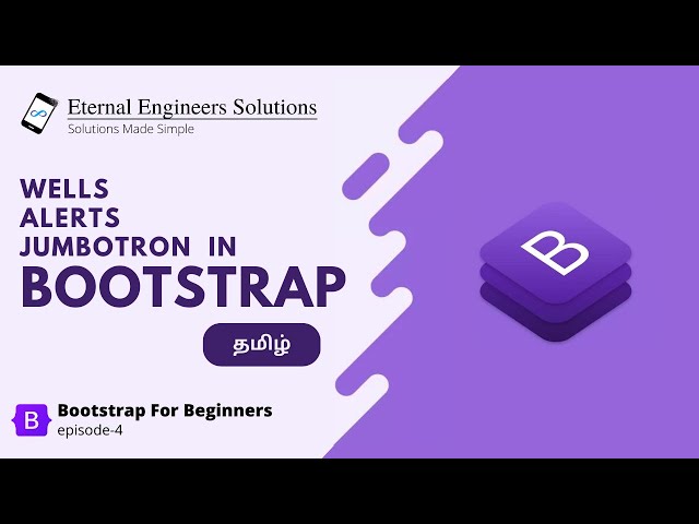 Bootstrap- Jumbotron+wells+ Alerts | Bootstrap for Beginners in Tamil | EES #4 #bootstrap