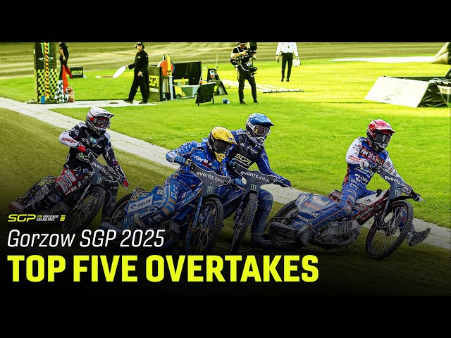 Top 5 Overtakes From The #GorzowSGP 🇵🇱 | FIM Speedway Grand Prix