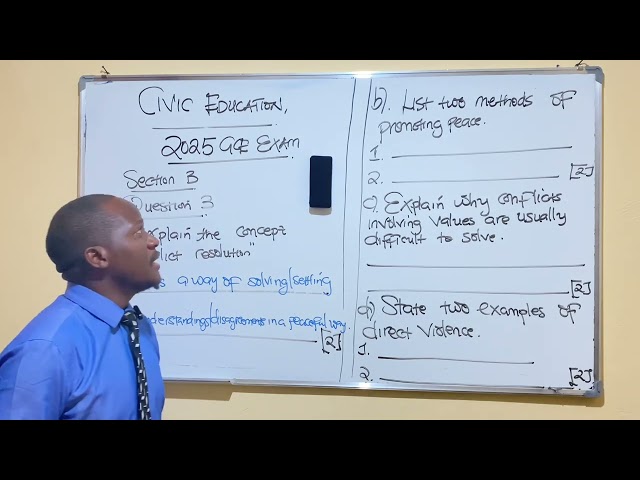 2025 GCE CIVIC EDUCATION EXAM ON CONFLICT