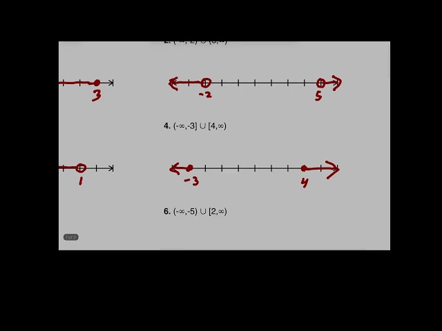 5B. Interval Notation Practice B