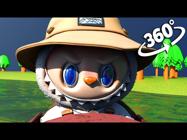 Auto Racing with Labubu 360° Video  / VR  / 4K   (Labubu meme)