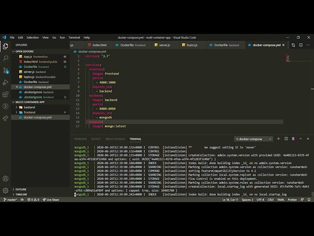 docker compose yml   multi container app   Visual Studio Code 2020 06 26 07 38 28