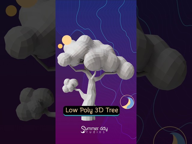 How to 3D Model a Low Poly Tree - Maya Tutorial