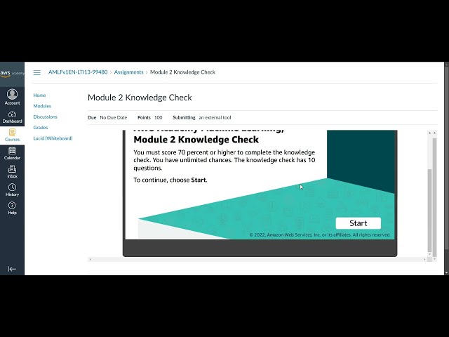 AWS Academy Machine Learning - Module 2 knowledge Check