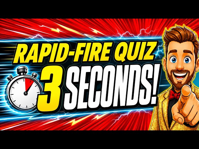 EASY but FAST Rapid-Fire Quiz! ⚡ Can You Beat The Timer?