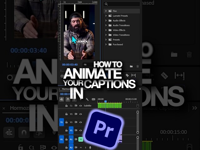 Animate Captions in Premier Pro.