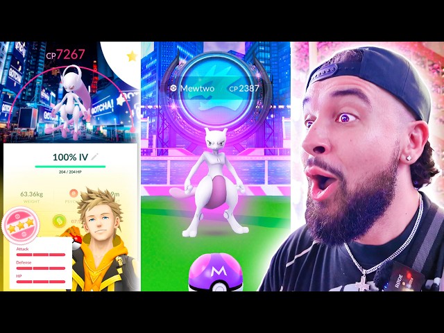SURPRISE HUNDO MEWTWO RAIDS AT TIMES SQUARE!