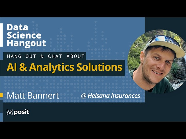 Building community & enabling data science with DevOps | Matt Bannert | Data Science Hangout